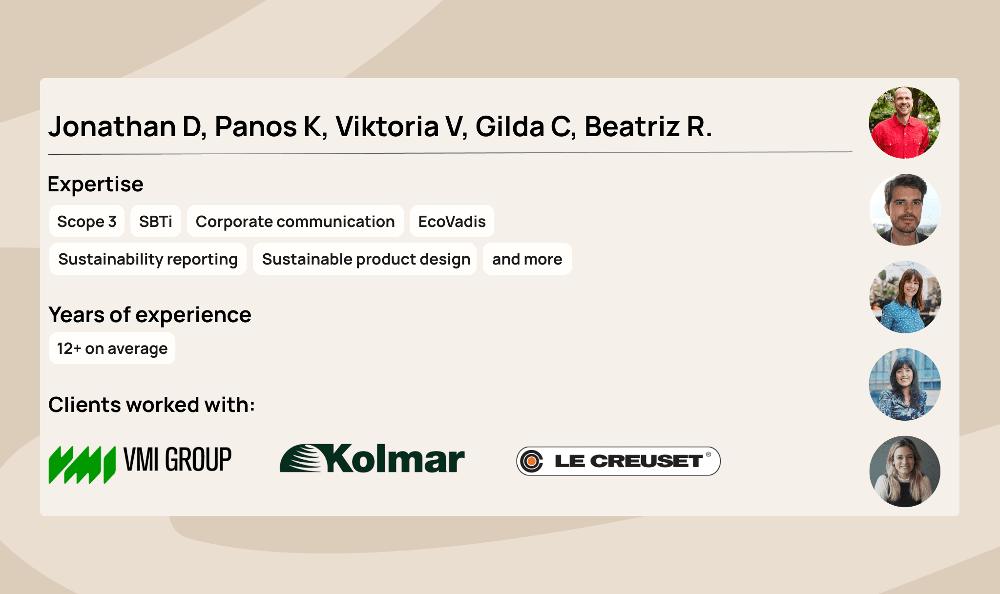 Case study freelancer card VMI Group