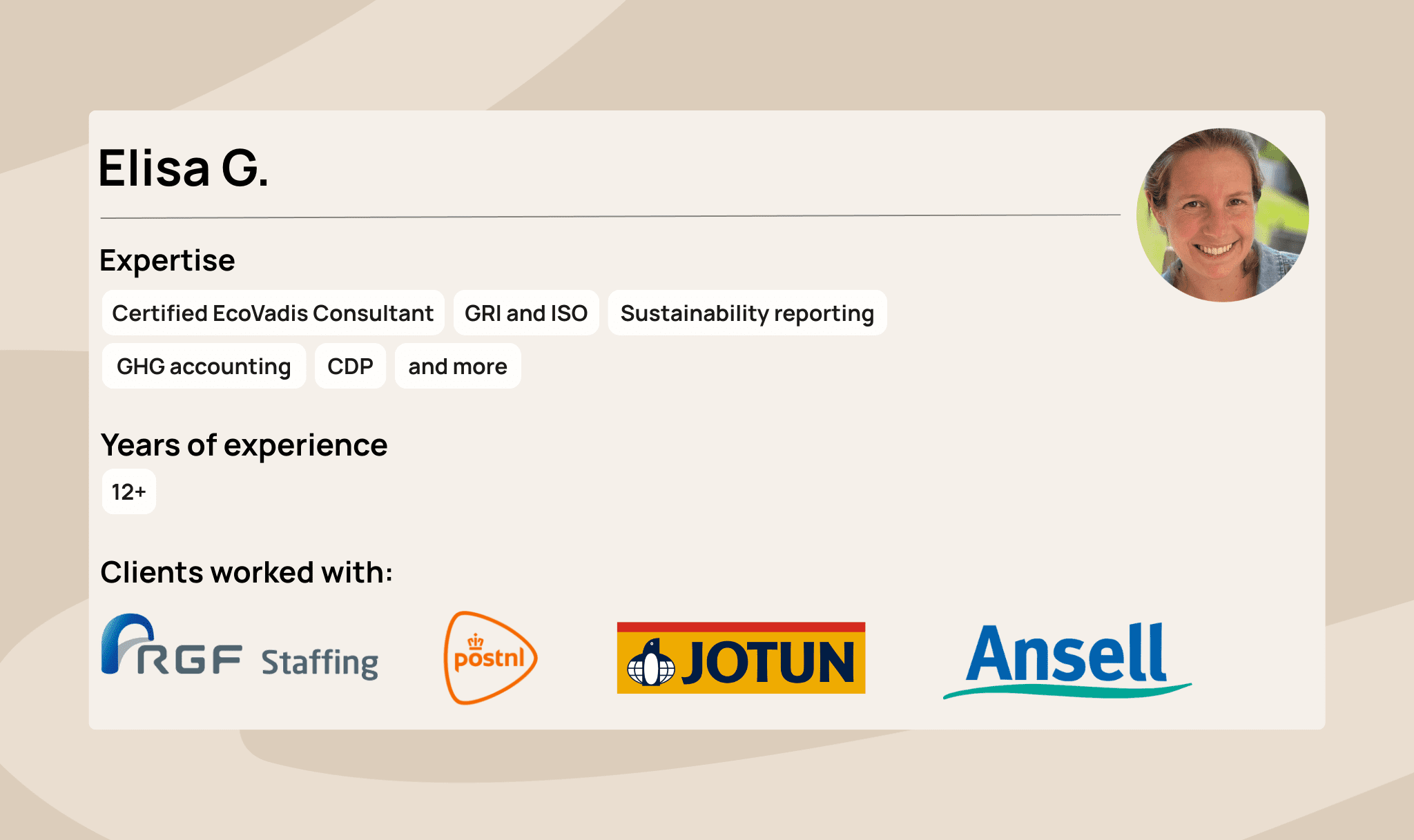 Case study single freelancer card Elisa for RGF (1)